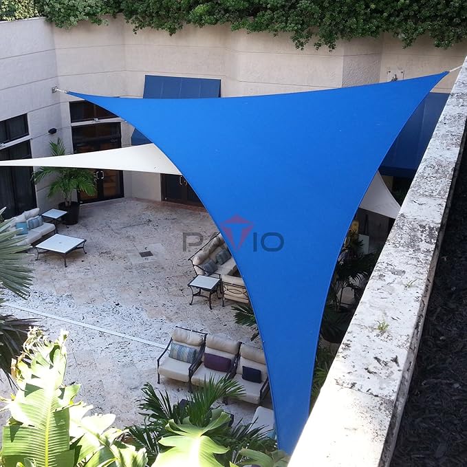 Patio Paradise 24' x 24' x 24' Sun Shade Sail Triangle Canopy Shade Cloth - Image 5