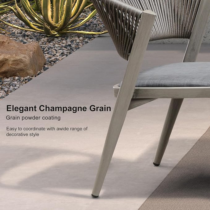 PURPLE LEAF 13-Piece Patio Dining Set Outdoor Furniture Rectangular Table and - Image 3