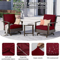 Cushion Covers, 14-Pack Stretch Fit Patio Cushion Covers in Claret