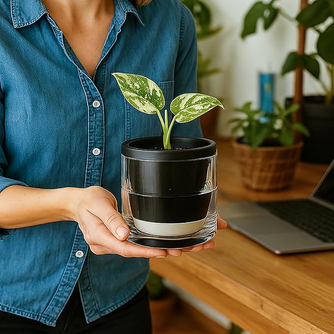 D'vine Dev 4 Inch Design Self Watering Planter - Image 4