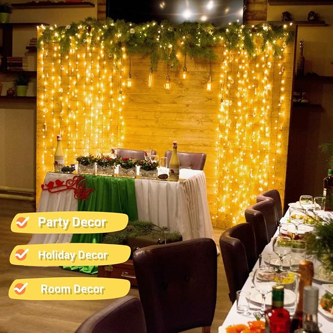 String Lights, 800 Warm White LED Christmas Lights with Remote and Timer