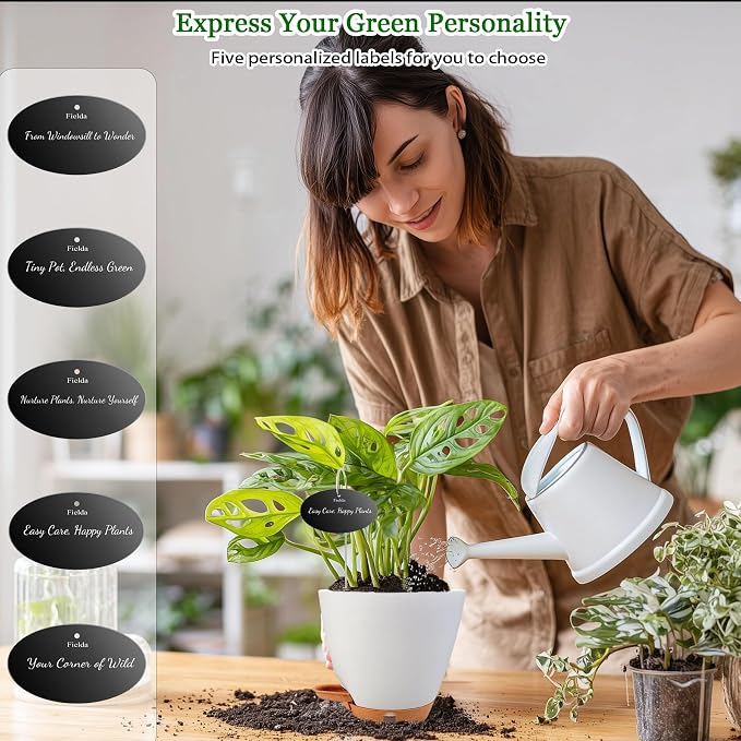 Self Watering Pots for Inoor Ourdoor Plants 8/7/6.5/6/5 Inch Plastic Planters - Image 9