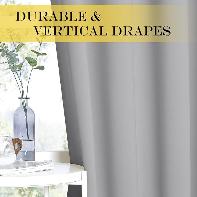 NICETOWN Blackout Sliding Glass Door Curtains, Room Darkening Thermal Insulated - Image 4