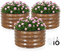 INNO STAG 3 Pcs Round Galvanized Raised Garden Bed — 2×2×1ft Planter Box by INNOSTAGE