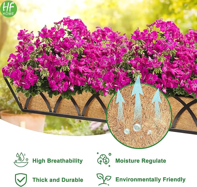 HFHOME 4 Pcs 30" Window Box Deck Railing Planter - Image 7