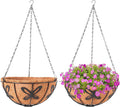 Hanging Baskets Planter for Plants, 2 Pack 12 Inch Round Metal Wire Hanging by ARVINKEY