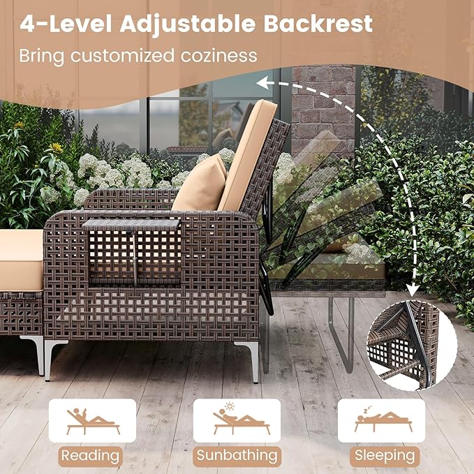 Tangkula Patio Rattan Daybed - Image 5