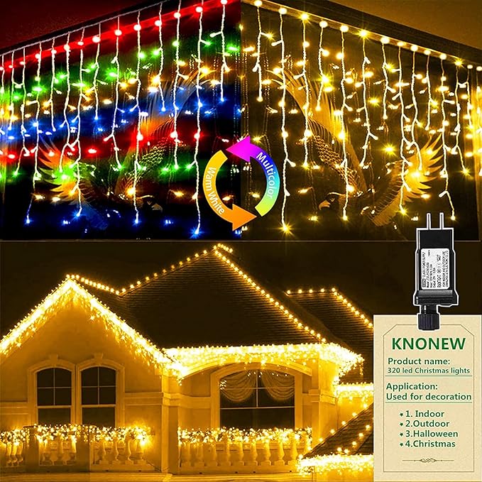 String Lights, 400 LED, 33 ft Outdoor Color Changing Christmas Lights