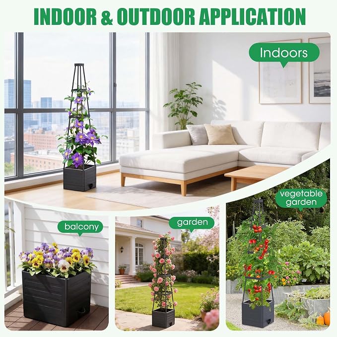 2-Pack Tomato Planter with Trellis, Tomato Cages - Image 5
