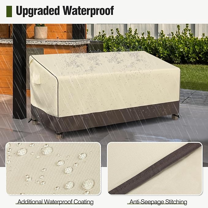 MR. COVER 3-Seater Outdoor Couch Cover Waterproof, 80 Inch Patio Furniture - Image 4