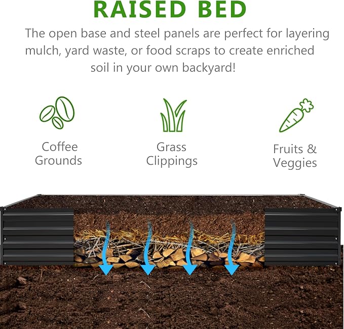 2PCS 7x3x1ft Galvanized Raised Garden Bed Kit, Metal Planter Box - Image 3
