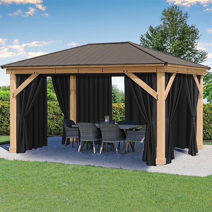 HolidayIdeas Outdoor Patio Curtains Waterproof by HolidayIdeas