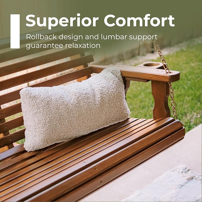 Amish Casual 3 Foot Roll Back Porch Swing - Image 4