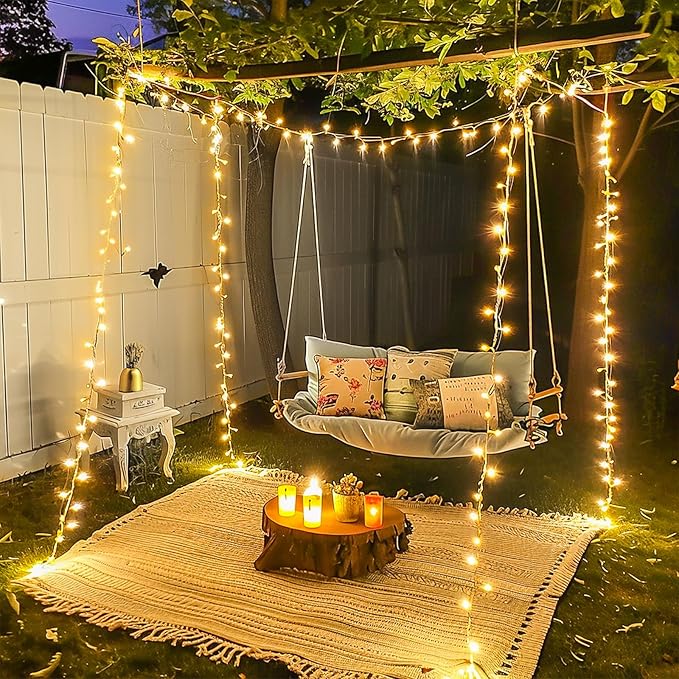 String Lights, 230 ft 720 LED Warm White Outdoor Christmas Lights with Reel