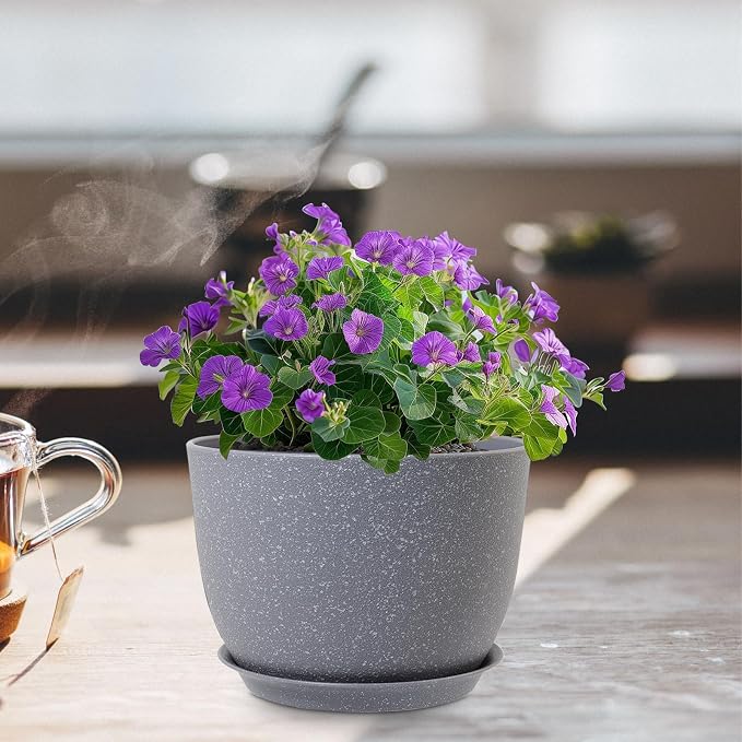 Plant Pots 12 inch, Plastic Planters - Image 6