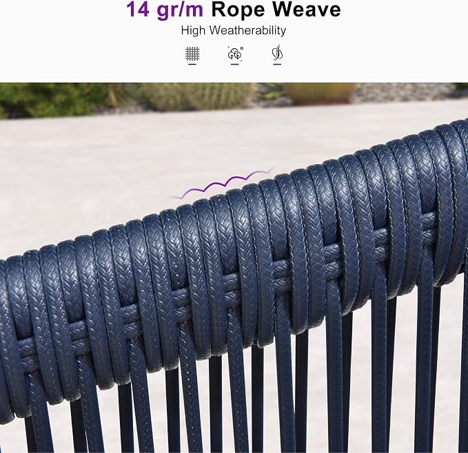 PURPLE LEAF Outdoor Dining Set for 12 All-Weather 14 Pieces Patio Aluminium - Image 4