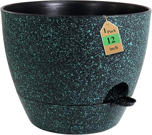 12 inch Large Self Watering Pots, Plant Pots by WSMKSZ