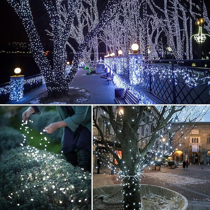 String Lights 165 ft 500 LED Outdoor Waterproof White