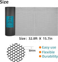 Decorative Fencing Roll - Black Plastic Netting, 15.7 In x 32.8 Ft