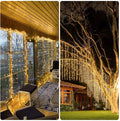 LED Curtain String Lights, 900 LEDs, Warm White, Remote, 9.5 x 29.5 ft