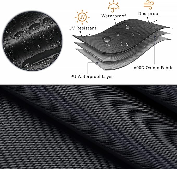 Patio Bar Height Set Cover, Waterproof Outdoor Swivel Bar Set Cover - Image 2