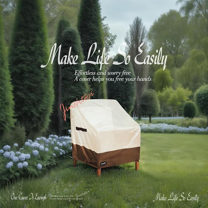 JinHrtoyi Outdoor Chair Covers 2 Pack, 33Wx35Dx36H inches Patio Chair Cover - Image 4
