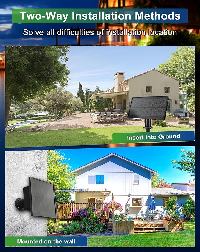 Solar String Lights 50FT Black Outdoor IP65 Edison Bulbs