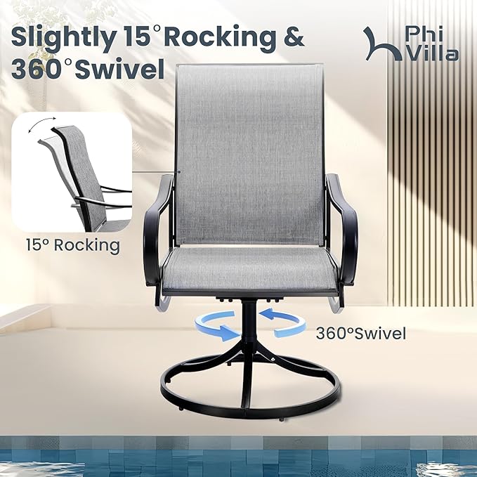 PHI VILLA 7 Piece Outdoor Patio Dining Set - Image 2