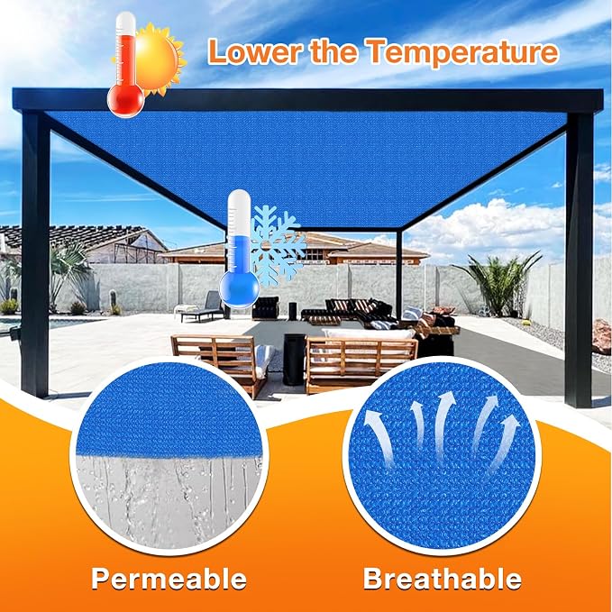 Artpuch Outdoor Pergola Shade Cover 4' X 7' Sun Shade Cloth - Image 4