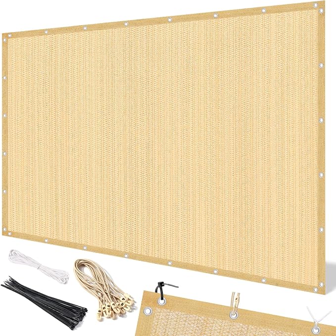 Artpuch 90% Sun Shade Cloth, 8 x 8 FT Pergola Shade Cover Canopy by Artpuch