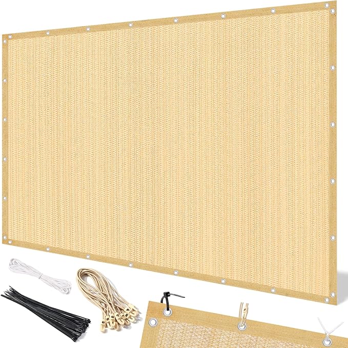 Artpuch 90% Sun Shade Cloth, 6 x 20 FT Pergola Shade Cover Canopy by Artpuch