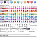 Decorative Garden Stakes, 275 Piece DIY Fairy Wand Kit in Rainbow Colors