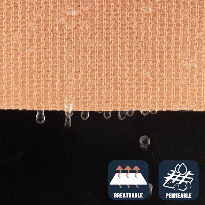 SUNNY GUARD Custom Size 16'x16'x22.6'Peach Fuzz Sun Shade Sail Right Triangle - Image 5