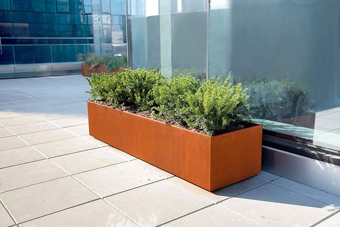 Plantercraft Corten Steel Planters | 84 Inch Extra Large Rectangular Planters - Image 2