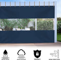 Outdoor Curtains, 8 x 9 ft Clear Waterproof Patio Panel in Blue