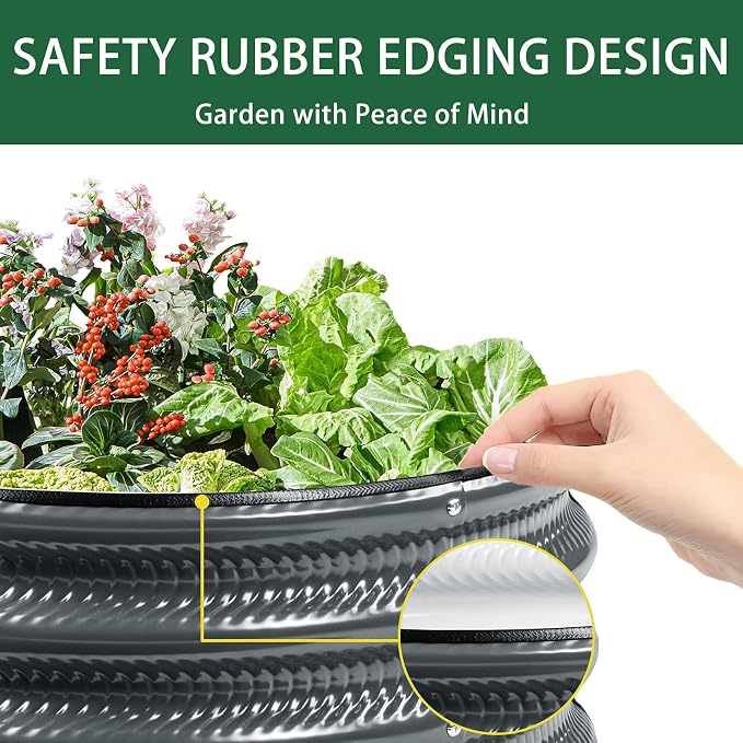 2 Pcs 2x2X1 ft Galvanized Raised Garden Bed - Image 5