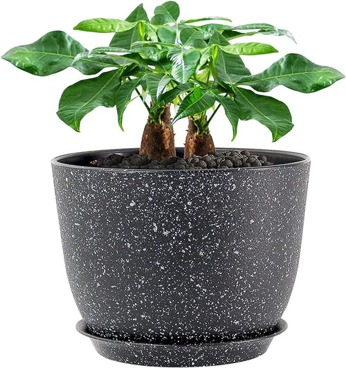 12inch Large Plant Pot, Modern Plastic Planter by UOUZ
