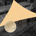 SUNNY GUARD Waterproof Sun Shade Sail 12'x18'x21.6' Sand Right Triangle UV by SUNNYGUARD