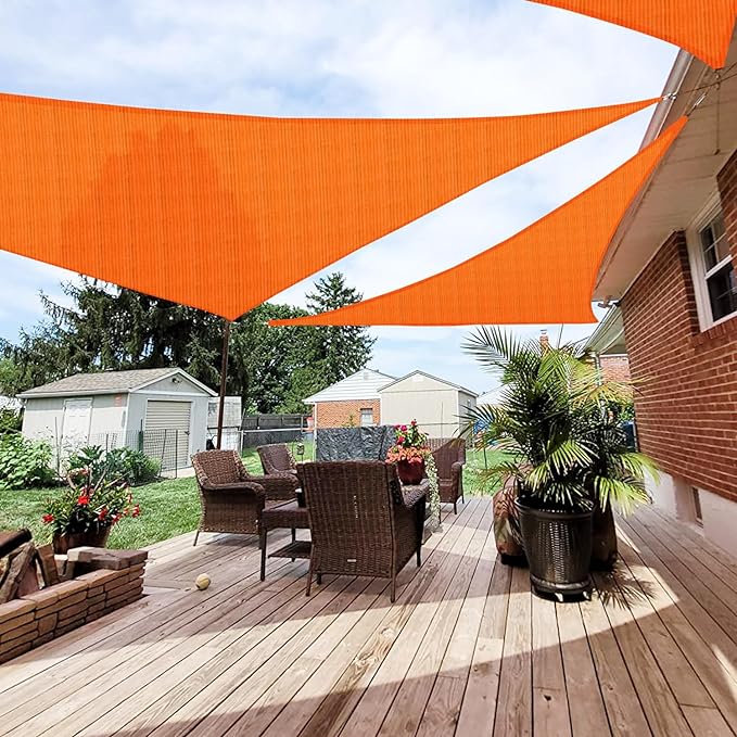 Patio Paradise 13' x 13' x 13' Sun Shade Sail Triangle Canopy Shade Cloth by Patio