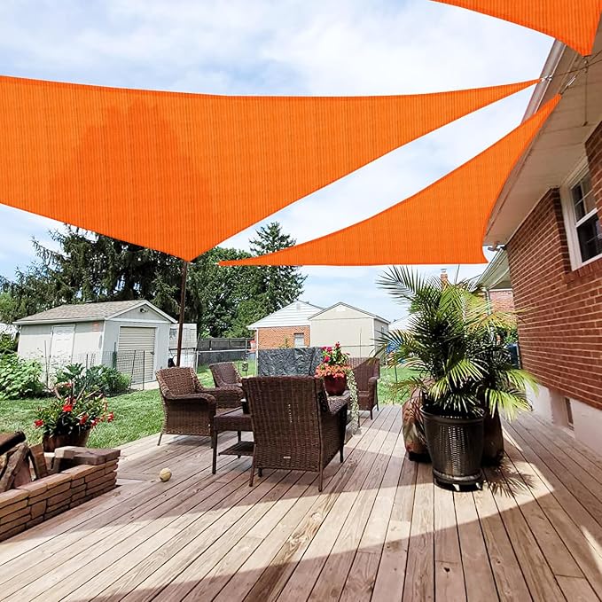 Patio Paradise 2' x 2' x 2' Sun Shade Sail Triangle Canopy Shade Cloth Fabric by Patio