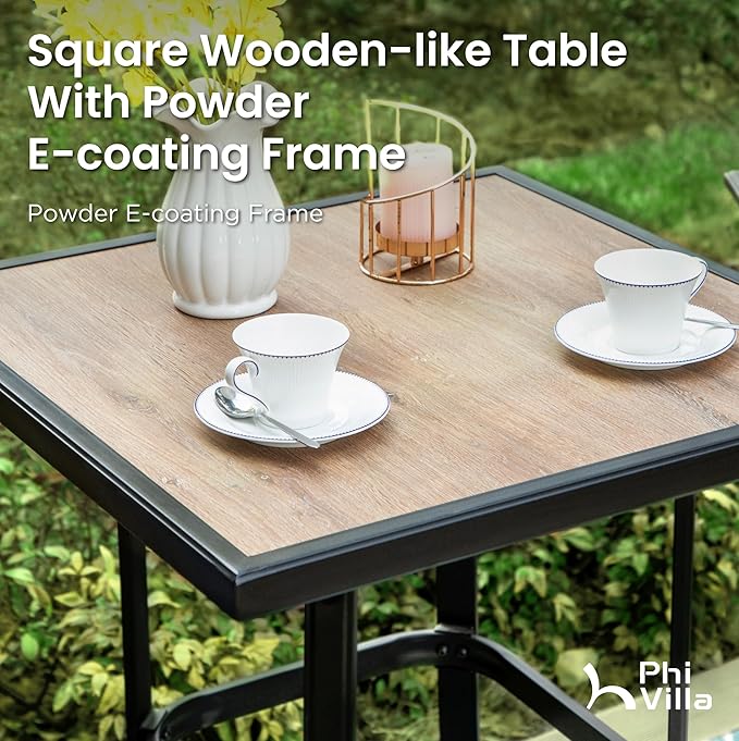 PHI VILLA 5 Piece Outdoor Bar Set - Image 6