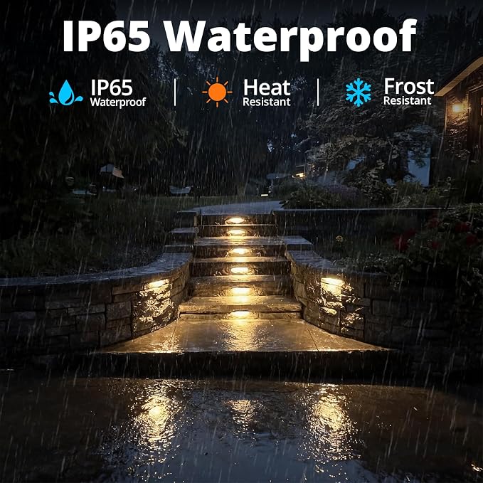 GKOLED 8Pack 6.8 Inch LED Low Voltage Hardscape Lighting, Outdoor Paver Lights - Image 6