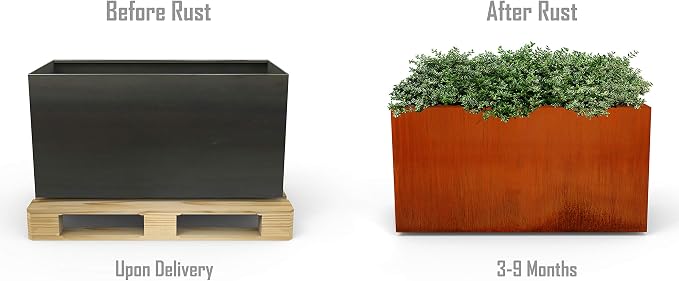Plantercraft Corten Steel Planter, Large Rectangular Planters - Image 7
