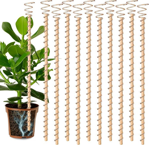 10pcs Electroculture Plant Stakes, Garden Stakes, Tensor Rings Kit, Copper Rods by Doksving