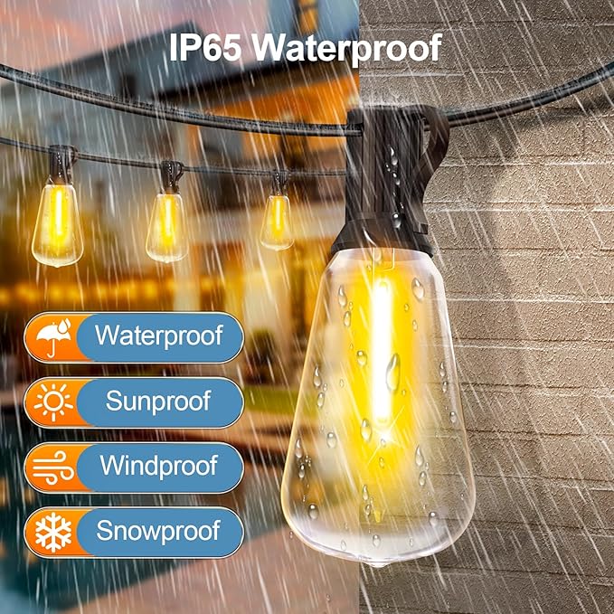 Outdoor String Led Patio Lights - 150Ft 45M Outside Waterproof Light ST38 - Image 3