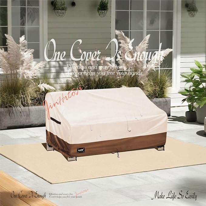 JinHrtoyi 2-Seater Patio Loveseat Cover, 60Wx38Dx35H inches Outdoor Furniture - Image 9