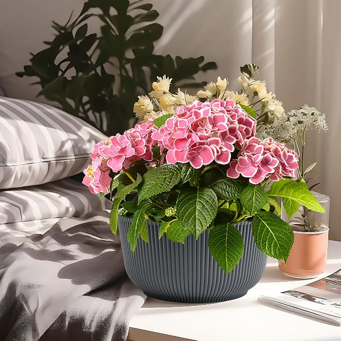 T4U 10 Inch Self Watering Pots for Indoor Plants, Plastic Plant Pots - Image 7
