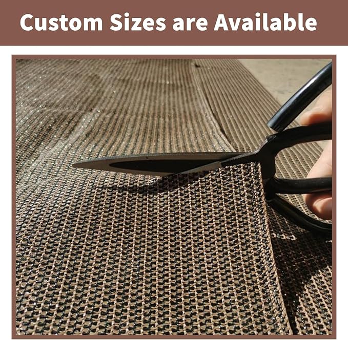 SUNNY GUARD Customized 2'6''x34' Brown Balcony Privacy Screen, 90% Shade - Image 7