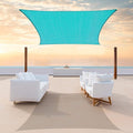 ColourTree TAPR1616 Custom Size 8' x 14' Turquoise Sun Shade Sail Canopy UV by ColourTree