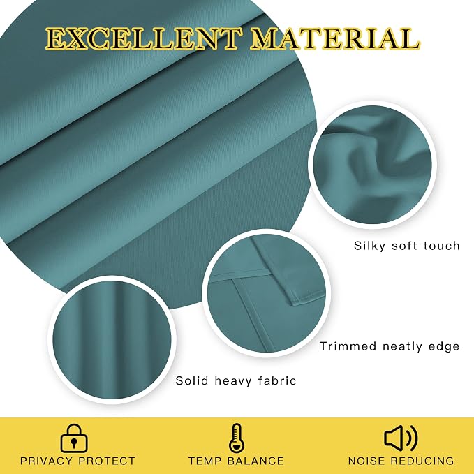 NICETOWN Sliding Door Window Treatment Blackout Patio Door Curtain Panels - Image 2